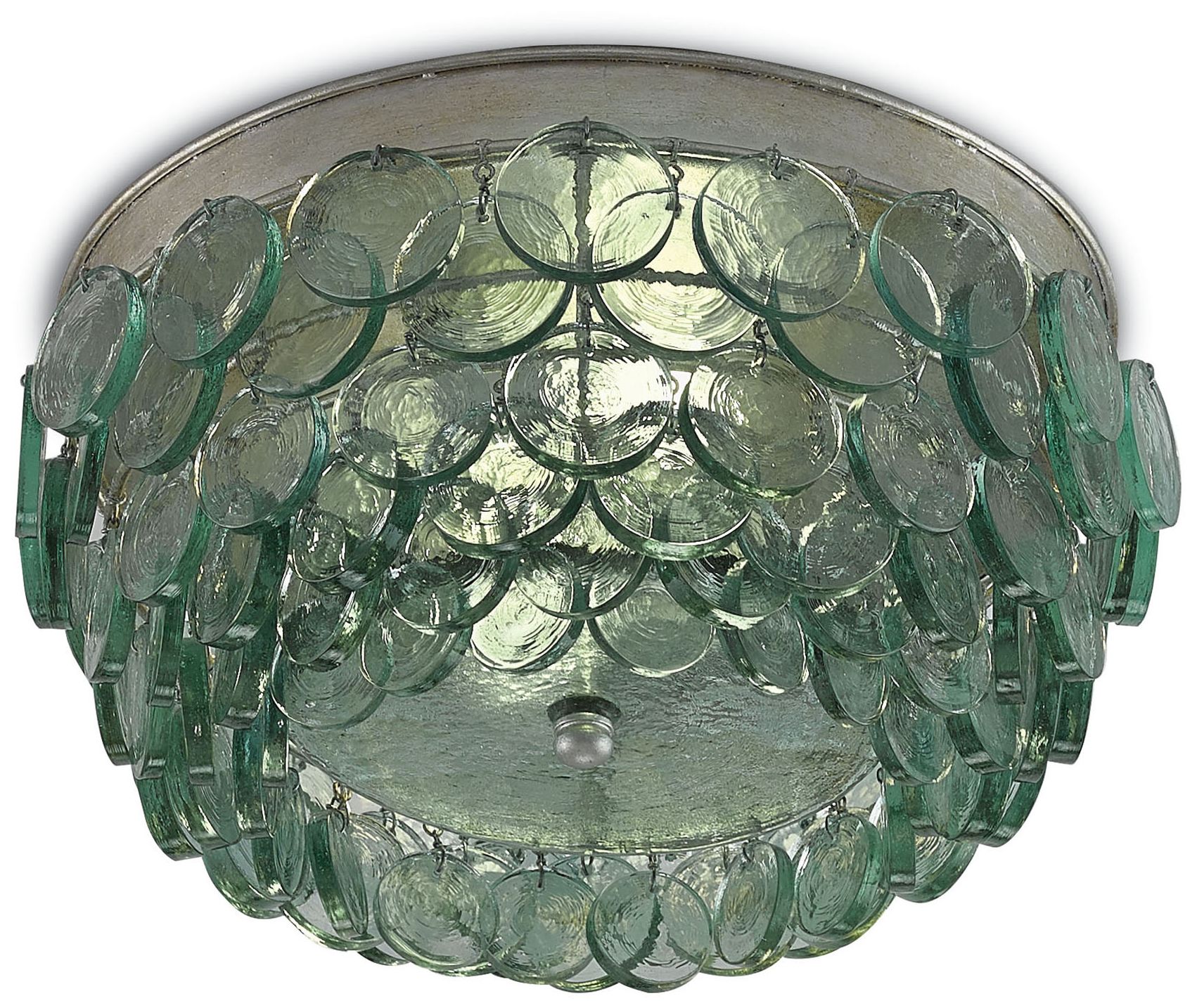 Image 2 Braithwell 16" Wide Silver Leaf LED Ceiling Light more views