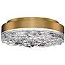 2_Bramble 12" Wide Aged Brass and Crystal LED Ceiling Light