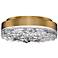 Bramble 12" Wide Aged Brass and Crystal LED Ceiling Light