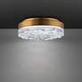 1_Bramble 12" Wide Aged Brass and Crystal LED Ceiling Light