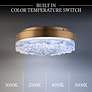 5_Bramble 12" Wide Aged Brass and Crystal LED Ceiling Light more views