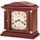 Bramley Walnut Wood 12" Wide Bulova Mantel Clock