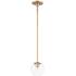 Branch 1-Light 7" Wide Natural Aged Brass Pendant Light