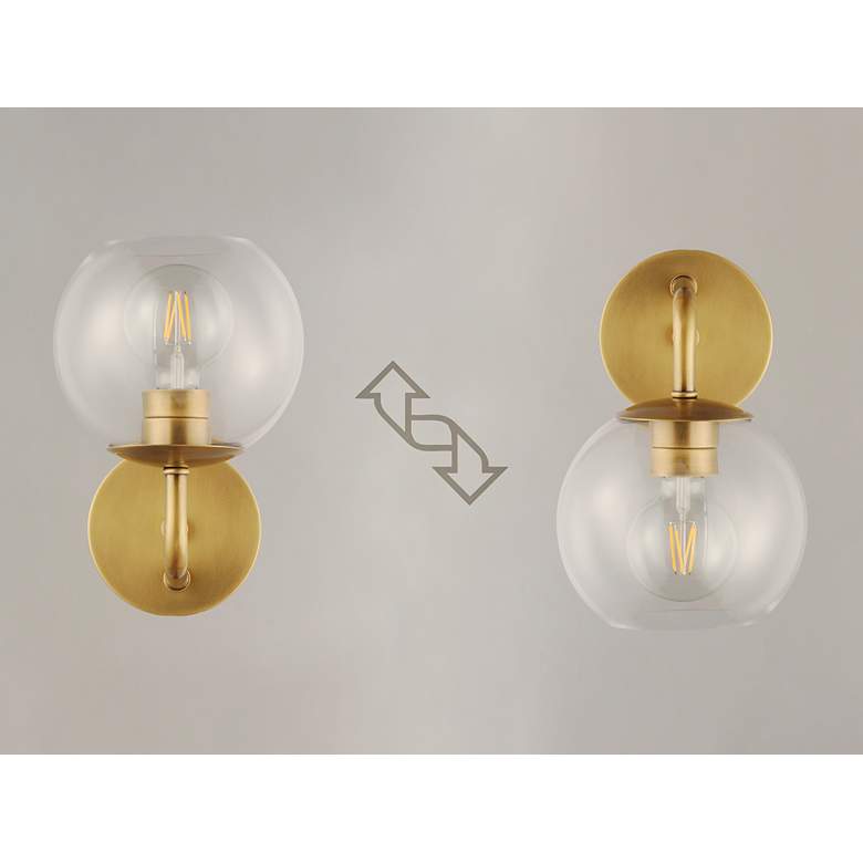 Image 2 Branch 1-Light 7" Wide Natural Aged Brass Wall Sconce more views
