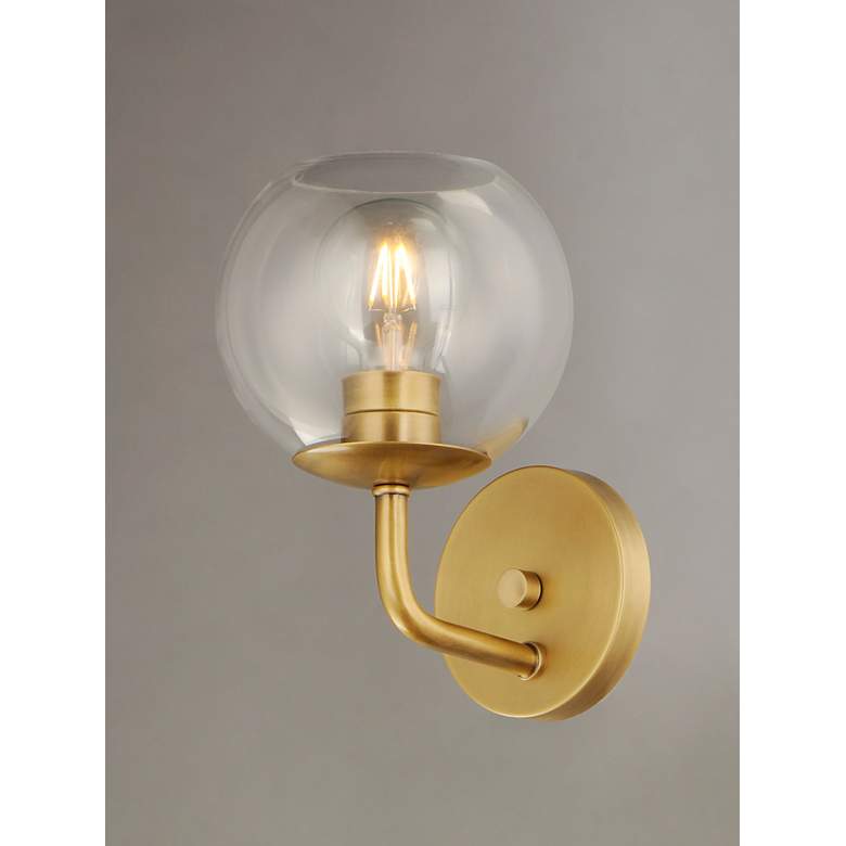 Image 4 Branch 1-Light 7" Wide Natural Aged Brass Wall Sconce more views