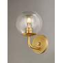 4_Branch 1-Light 7" Wide Natural Aged Brass Wall Sconce more views