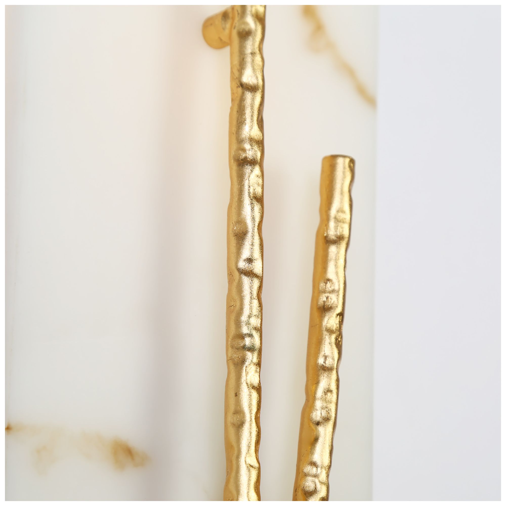 Image 4 Branch 17.1"H Modern Glam Gold 2-Light Faux Alabaster Wall Sconce more views