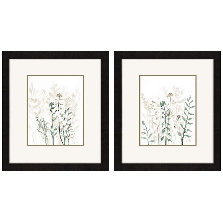 Image 1 Branch Silhouette 15"W x 17"H Framed Art Set of 2