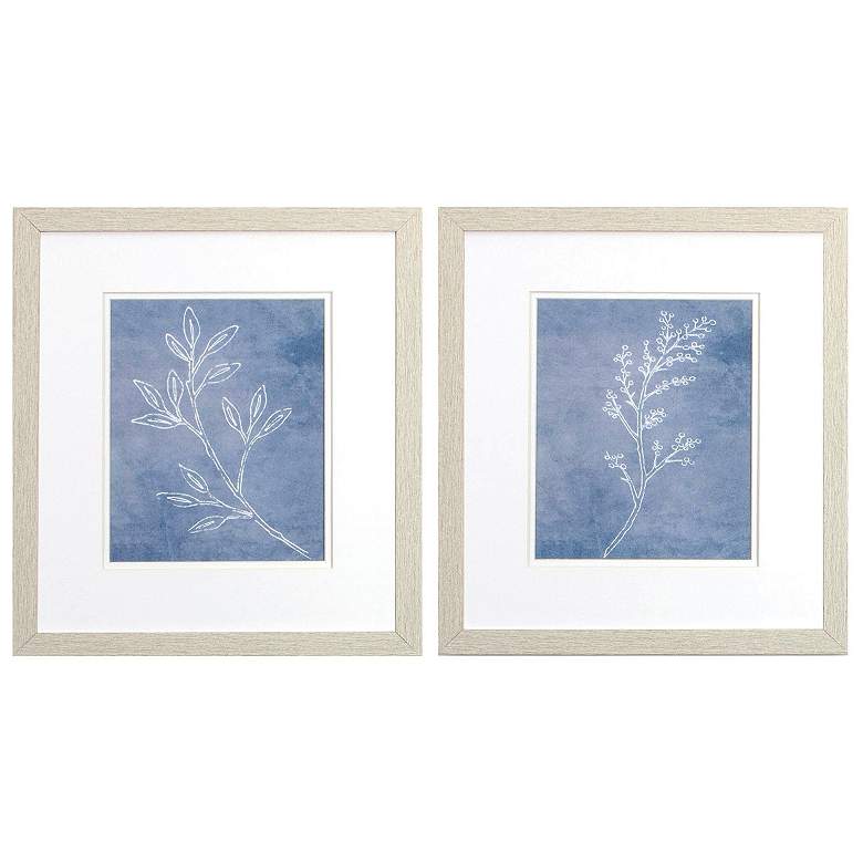 Image 1 Branch Sketch 14"W x 16"H Framed Art Set of 2