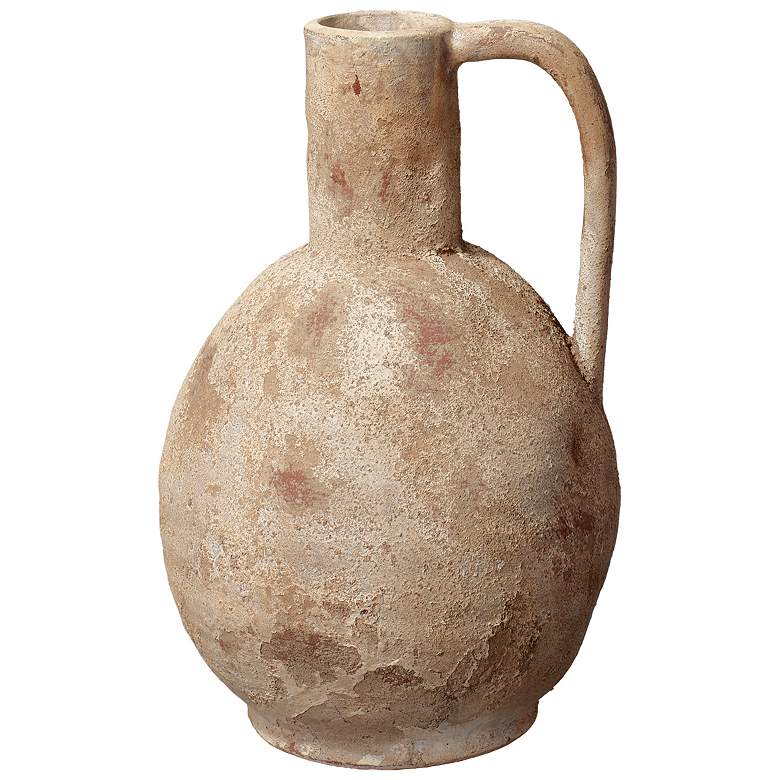 Image 1 BRANCH VASE - BEIGE ANTIQUED