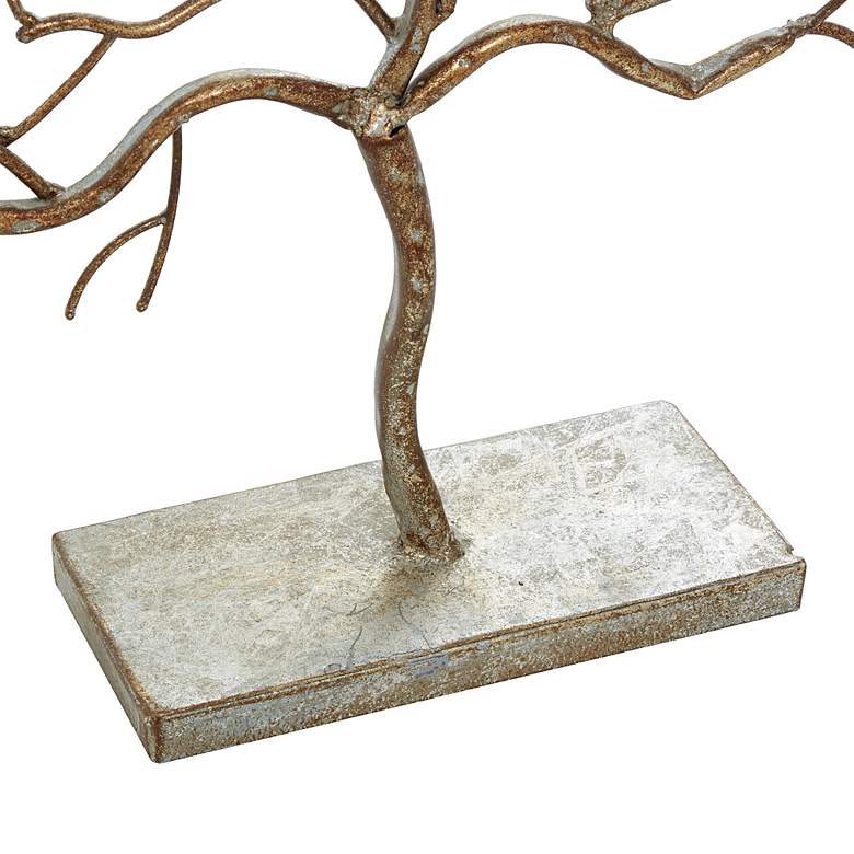 Image 3 Branched Out 32" Wide Polished Silver Gold Tree Sculpture more views