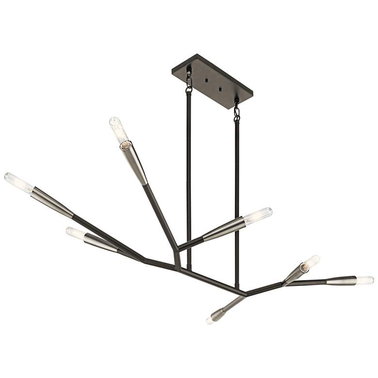 Image 2 Branches 49 1/4" Wide Black Kitchen Island Light Chandelier