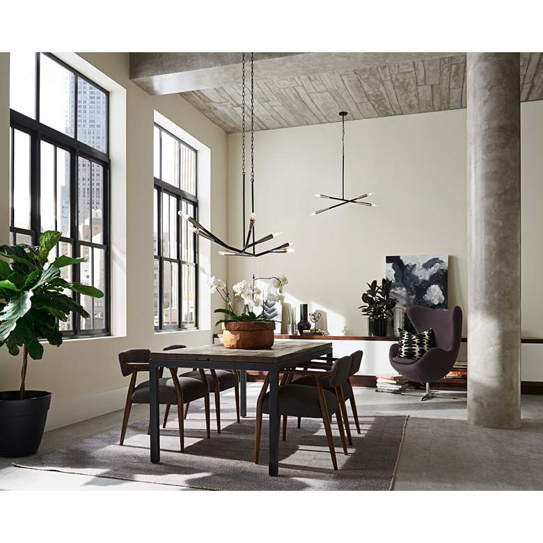 Image 4 Branches 49 1/4" Wide Black Kitchen Island Light Chandelier more views