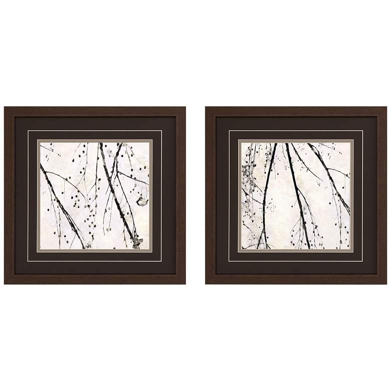 Image 3 Branches I 29" Square 2-Piece Giclee Framed Wall Art Set