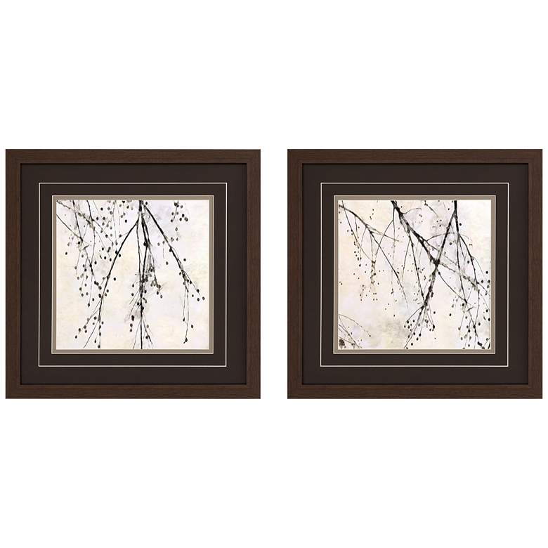 Image 3 Branches II 29 inch Square 2-Piece Giclee Framed Wall Art Set