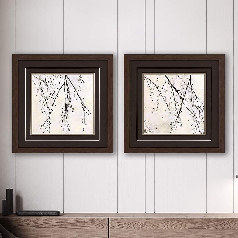 Image 2 Branches II 29" Square 2-Piece Giclee Framed Wall Art Set