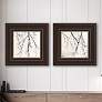 Branches II 29" Square 2-Piece Giclee Framed Wall Art Set in scene