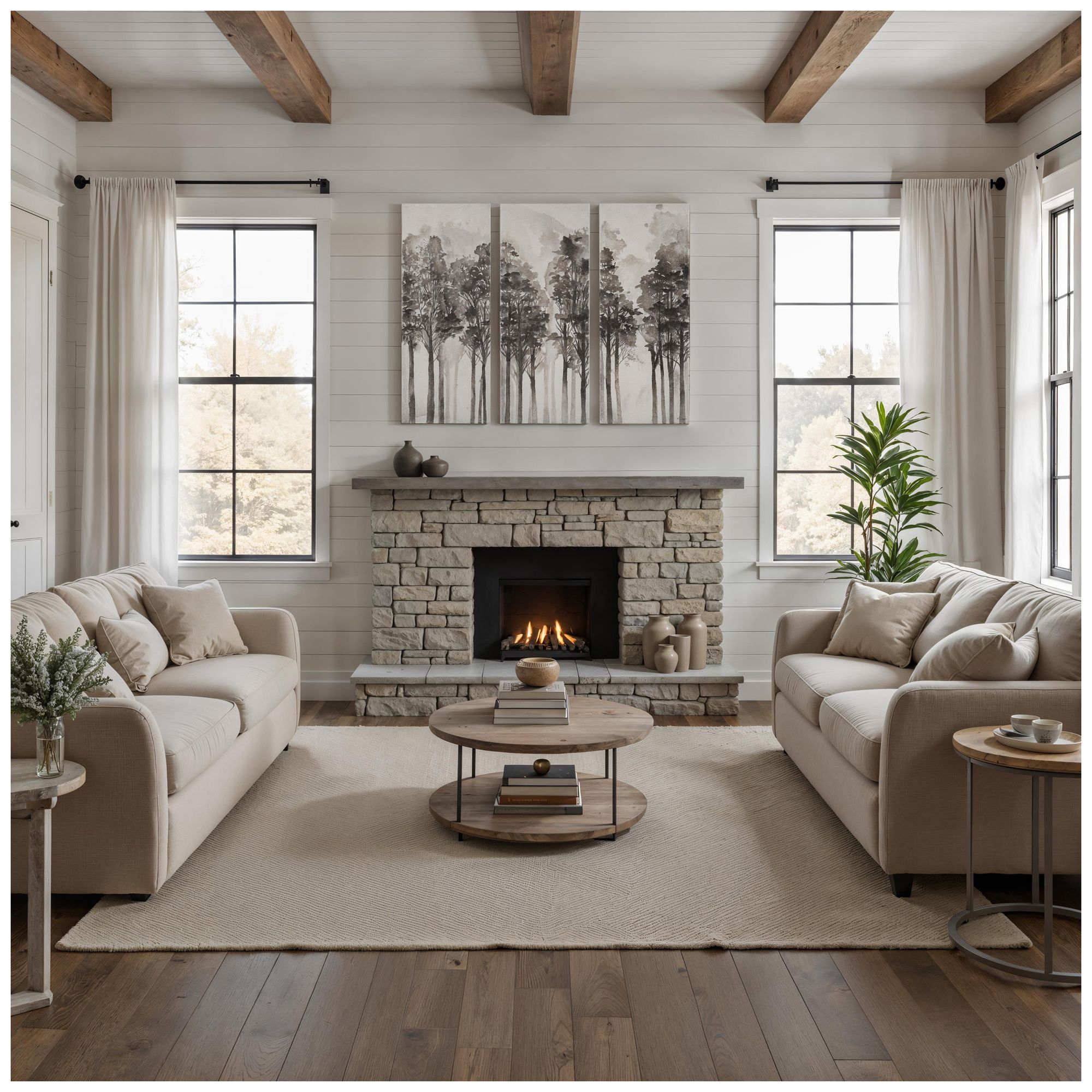 Image 4 Branching Out 50" H x 20" W Canvas Art, (3 Piece Set) more views