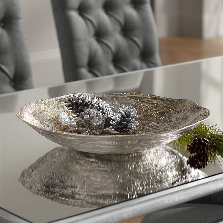 Image 1 Brandi Glass 15 1/2 inch Wide Round Decorative Bowl