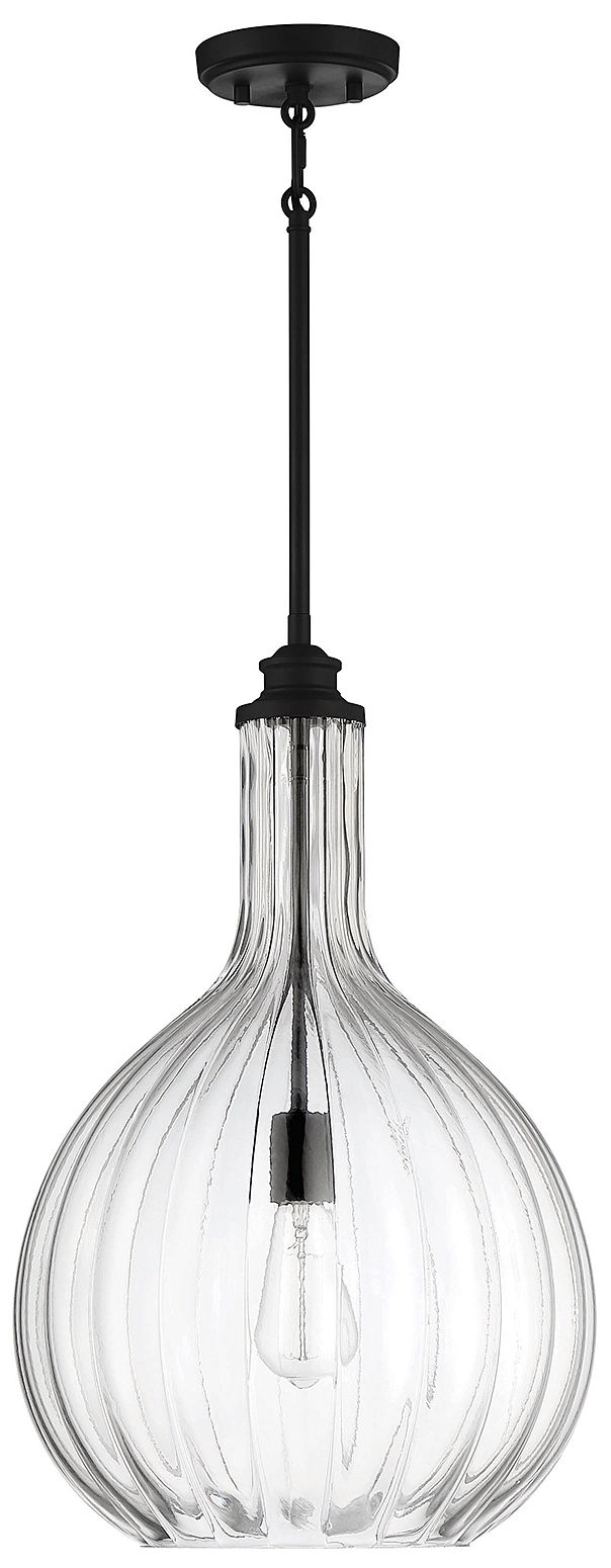 Image 4 Brandon 1-Light Pendant in Matte Black more views