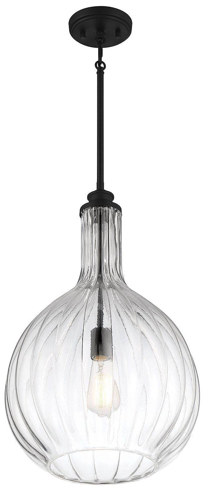 Image 5 Brandon 1-Light Pendant in Matte Black more views