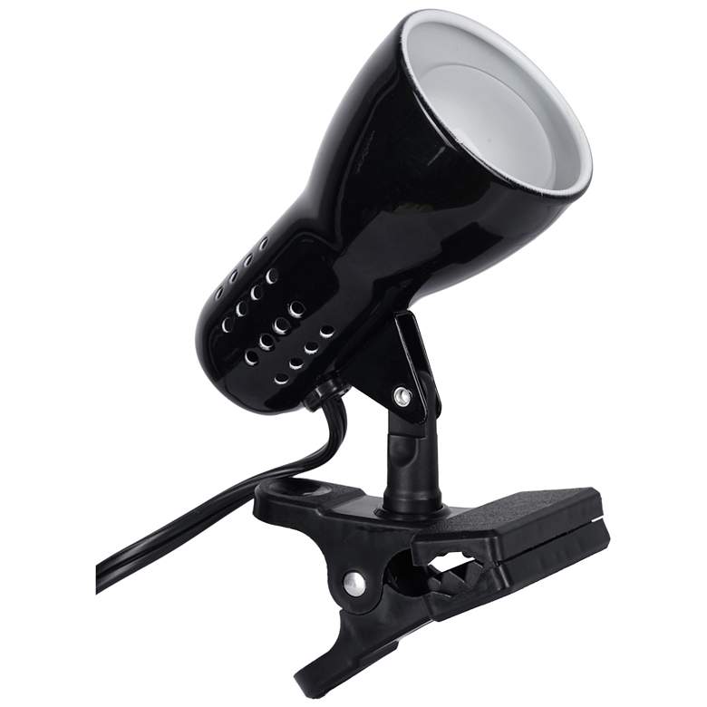 Image 1 Brandon 5.25" High Gloss Black Mini-Clip Task Lamp