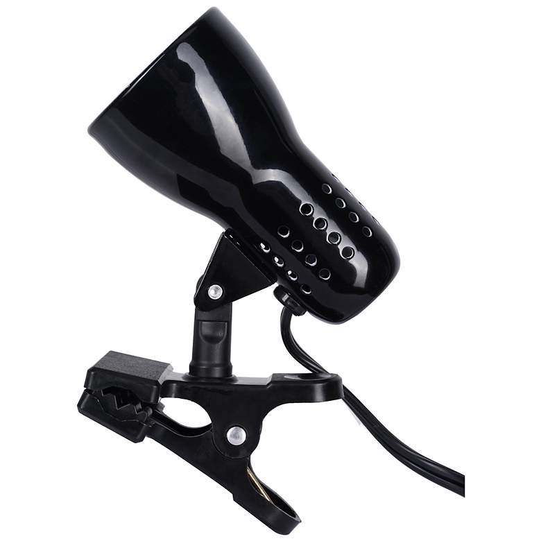 Image 2 Brandon 5.25" High Gloss Black Mini-Clip Task Lamp more views