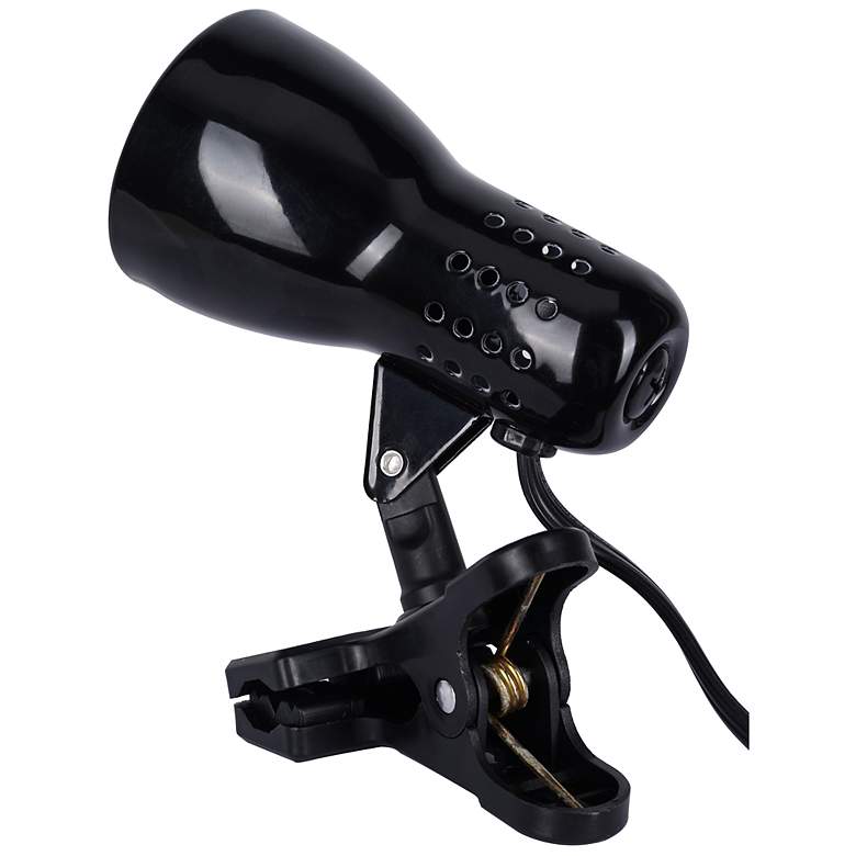 Image 5 Brandon 5.25" High Gloss Black Mini-Clip Task Lamp more views
