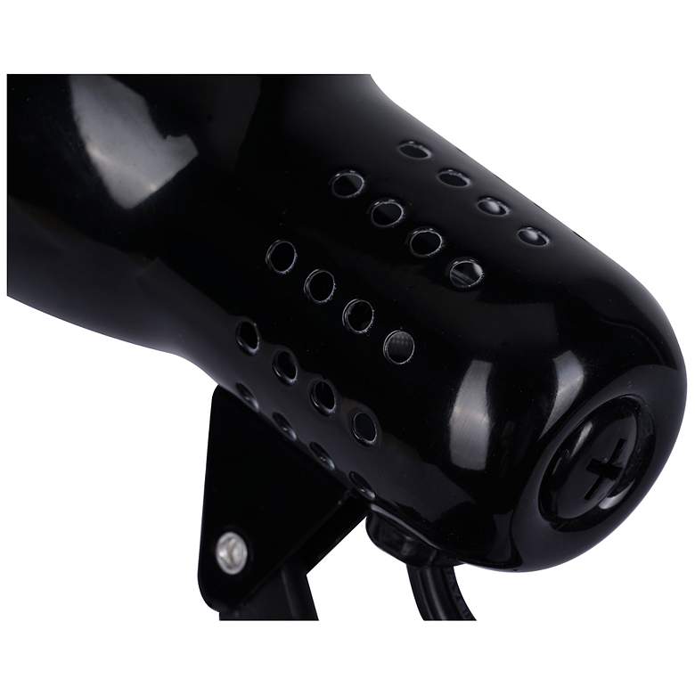 Image 7 Brandon 5.25" High Gloss Black Mini-Clip Task Lamp more views