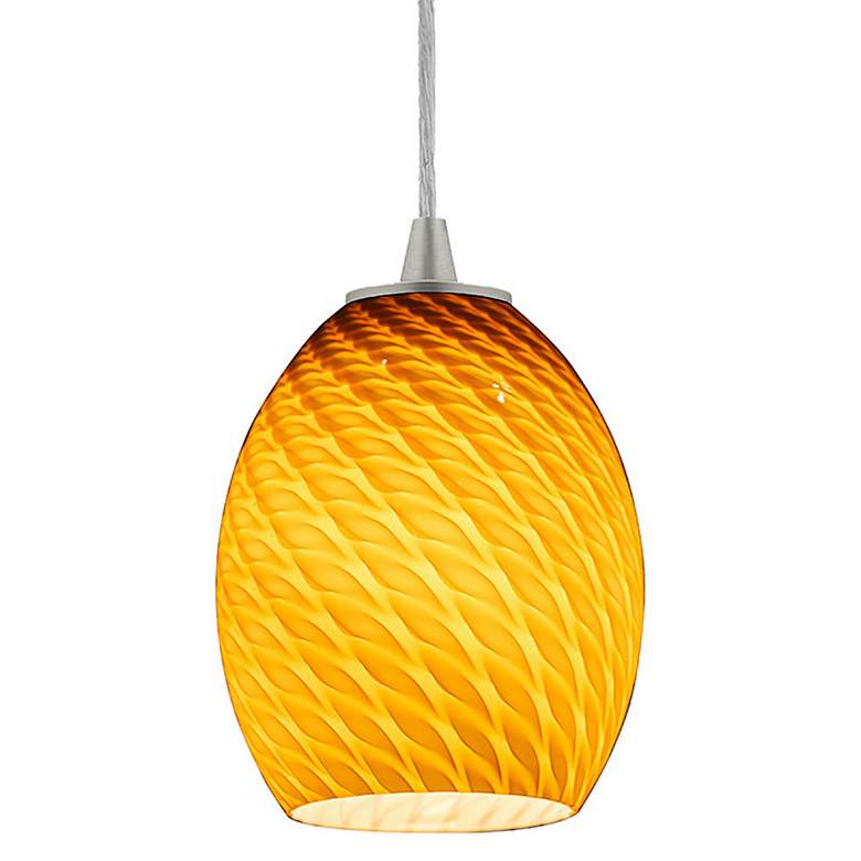 Image 4 Brandy FireBird 6" Wide Brushed Steel LED Mini Pendant more views