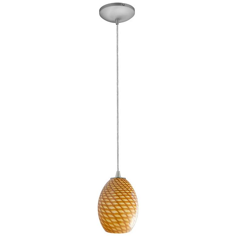 Image 5 Brandy FireBird 6" Wide Brushed Steel LED Mini Pendant more views