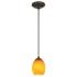Brandy FireBird 6" Wide Oil-Rubbed Bronze LED Mini Pendant