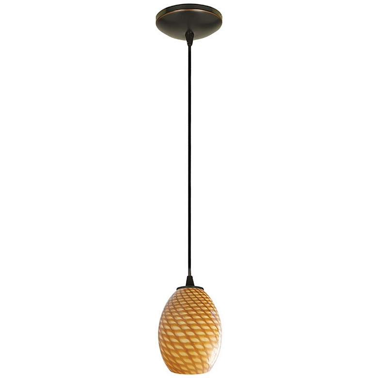 Image 5 Brandy FireBird 6" Wide Oil-Rubbed Bronze LED Mini Pendant more views