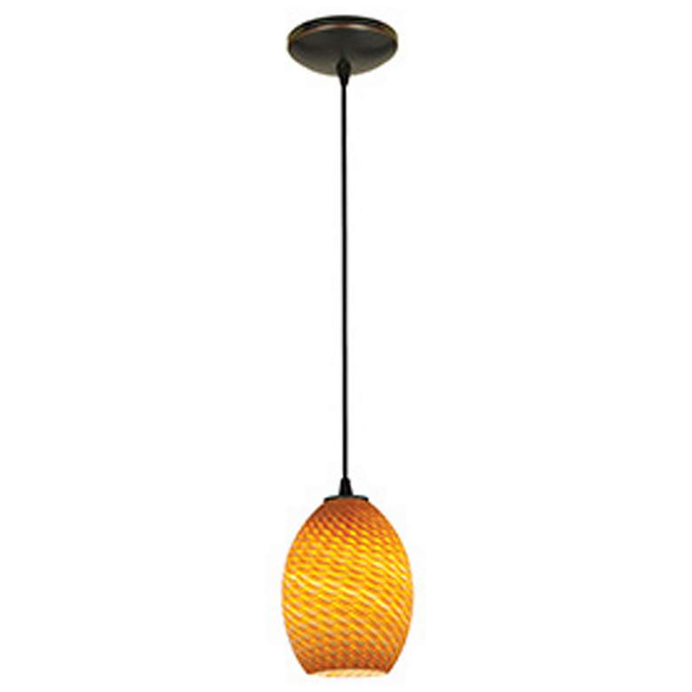 Image 1 Brandy FireBird - Cord - Oil Rubbed Bronze Finish - Amber Firebird Shade