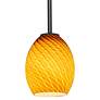 Thumbnail4 of Brandy FireBird E26 LED Rod Pendant - Oil Rubbed Bronze Finish, Amber Glass more views