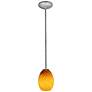 Thumbnail3 of Brandy FireBird - Rods - Brushed Steel Finish - Amber Firebird Glass Shade more views