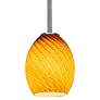 Thumbnail4 of Brandy FireBird - Rods - Brushed Steel Finish - Amber Firebird Glass Shade more views