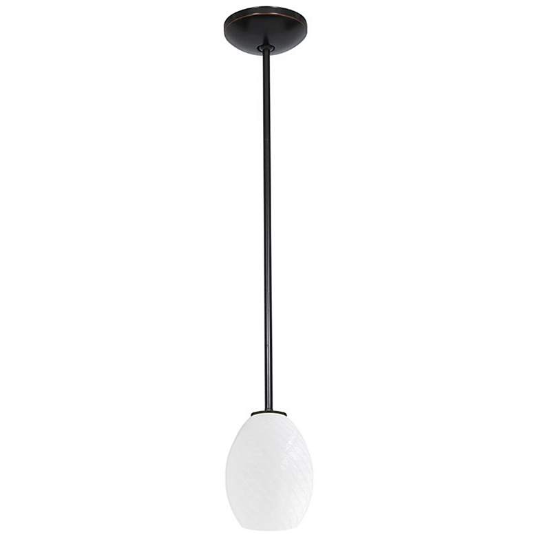 Image 5 Brandy FireBird - Rods - Oil Rubbed Bronze Finish - White Firebird Shade more views