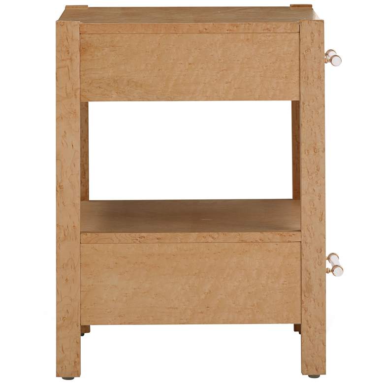 Image 7 Brandyss 26" Wide Natural Birdseye Maple 2-Drawer Nightstand more views