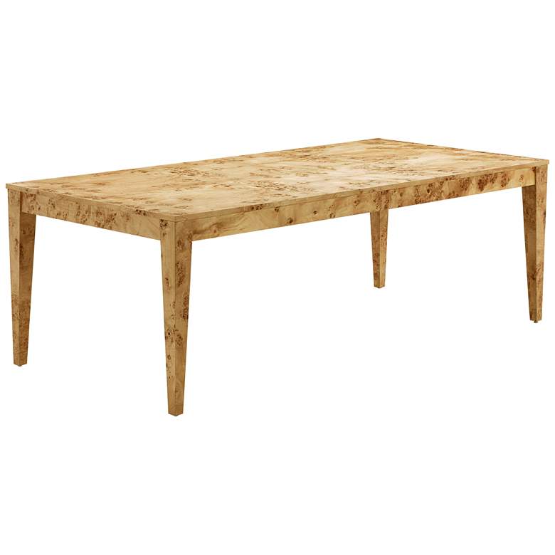Image 1 Brandyss 90 inch Wide Natural Burl Wood Rectangular Dining Table