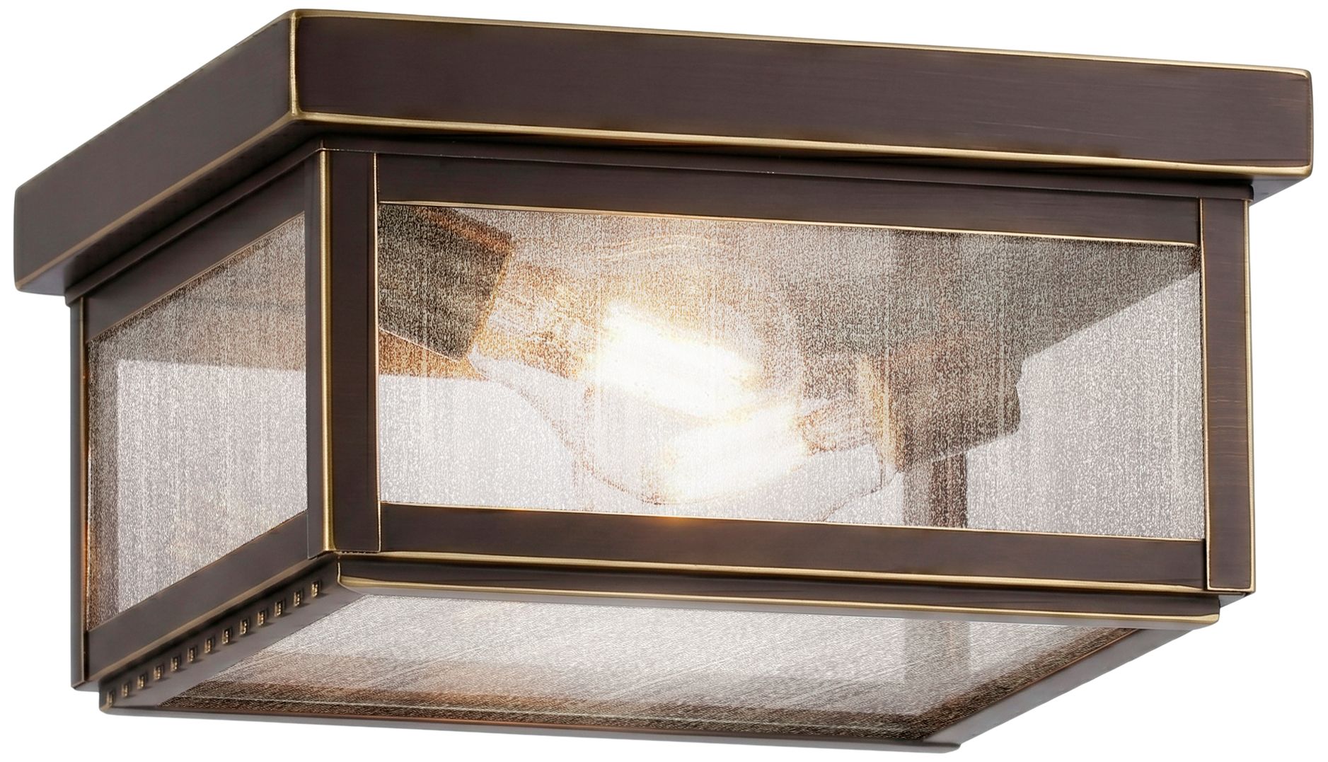 Branford - 2 Light - 10 inch - Bronze - Solid Brass - Semi Flush