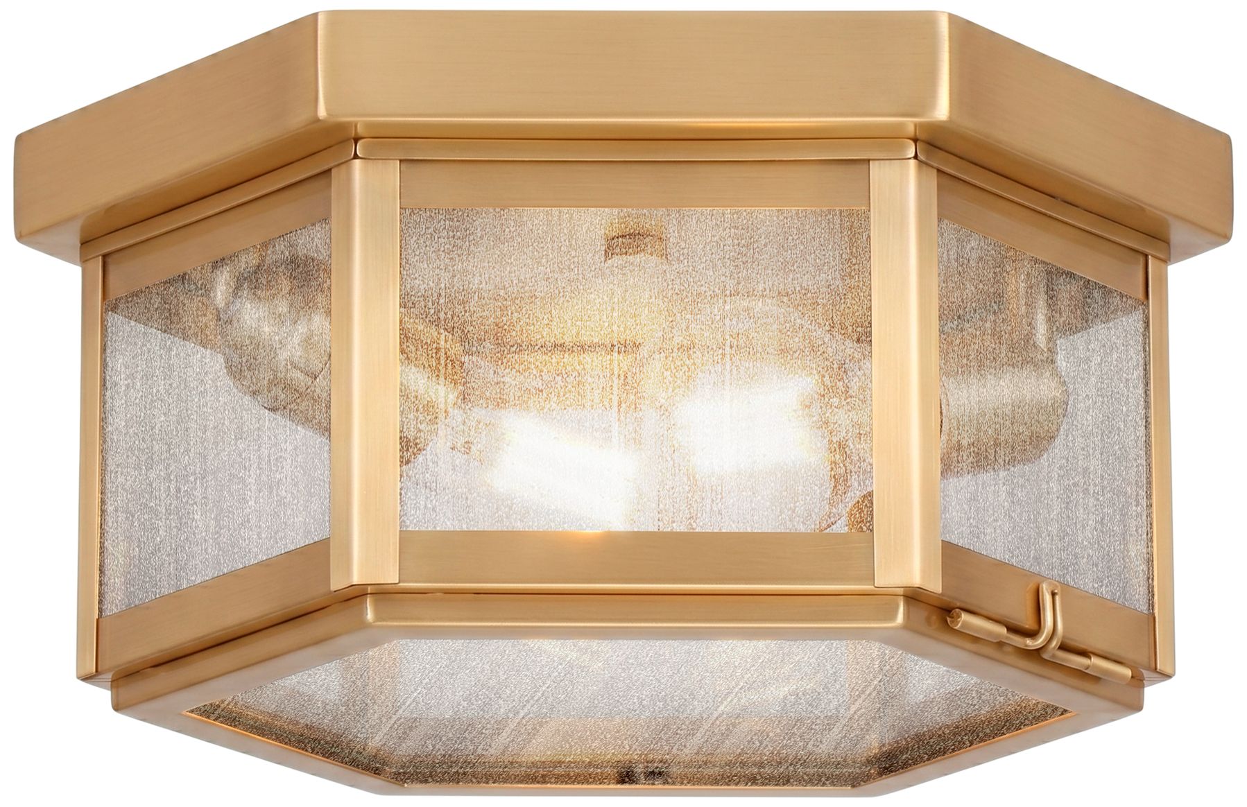 Branford - 2 Light - 11 inch - Antique Brass - Solid Brass - Semi Flush