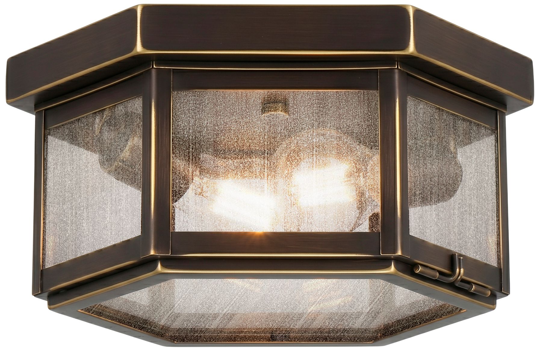 Branford - 2 Light - 11 inch - Bronze - Solid Brass - Semi Flush