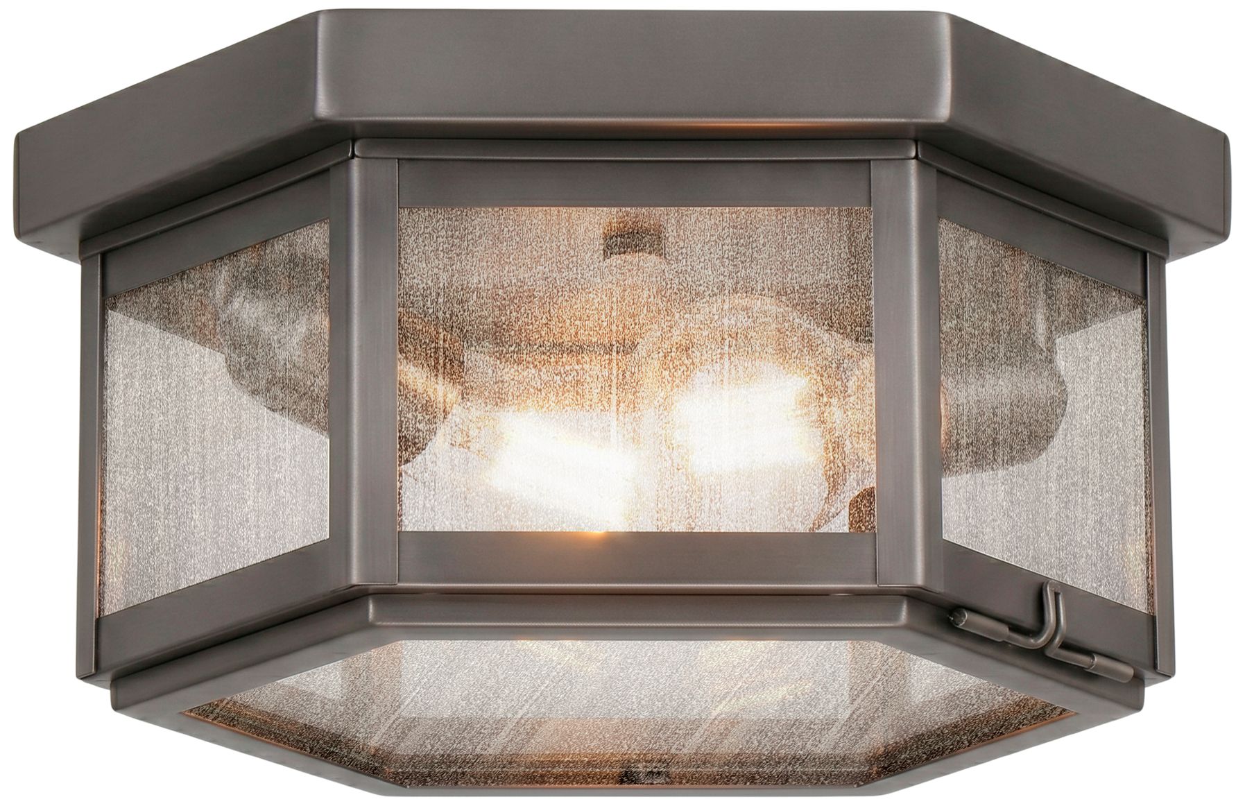 Branford - 2 Light - 11 inch - Gunmetal - Solid Brass - Semi Flush