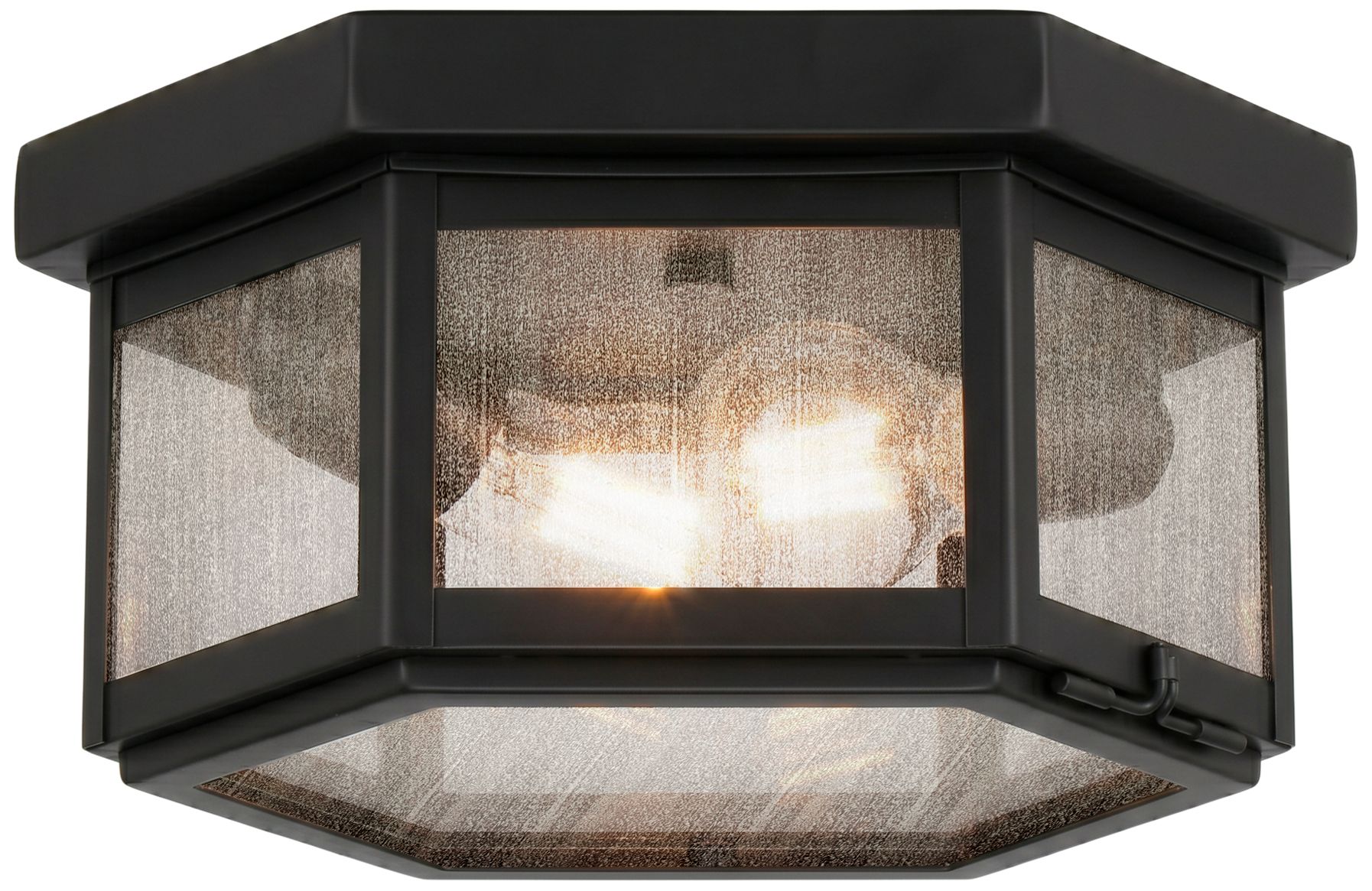 Branford - 2 Light - 11 inch - Matte Black - Solid Brass - Semi Flush