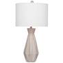 Branka Cement with Gold Lines Stone LED Table Lamp