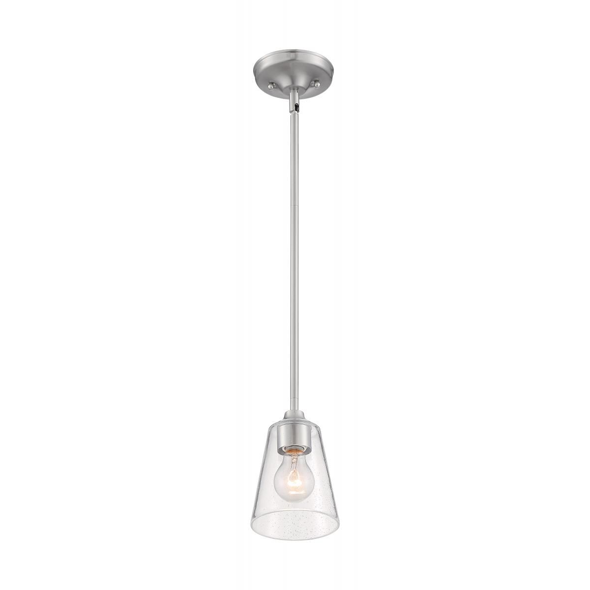 Image 2 Bransel; 1 Light; Mini Pendant Fixture; Brushed Nickel Finish more views