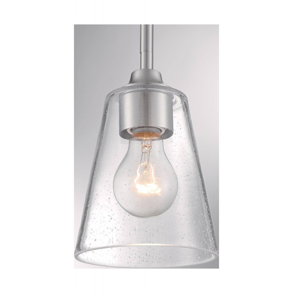 Image 3 Bransel; 1 Light; Mini Pendant Fixture; Brushed Nickel Finish more views