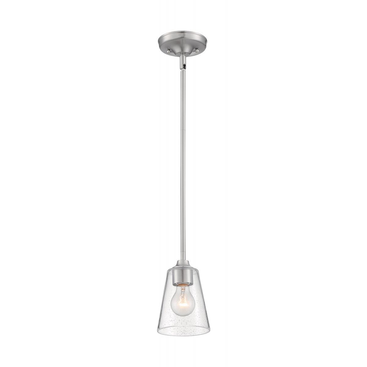 Image 4 Bransel; 1 Light; Mini Pendant Fixture; Brushed Nickel Finish more views