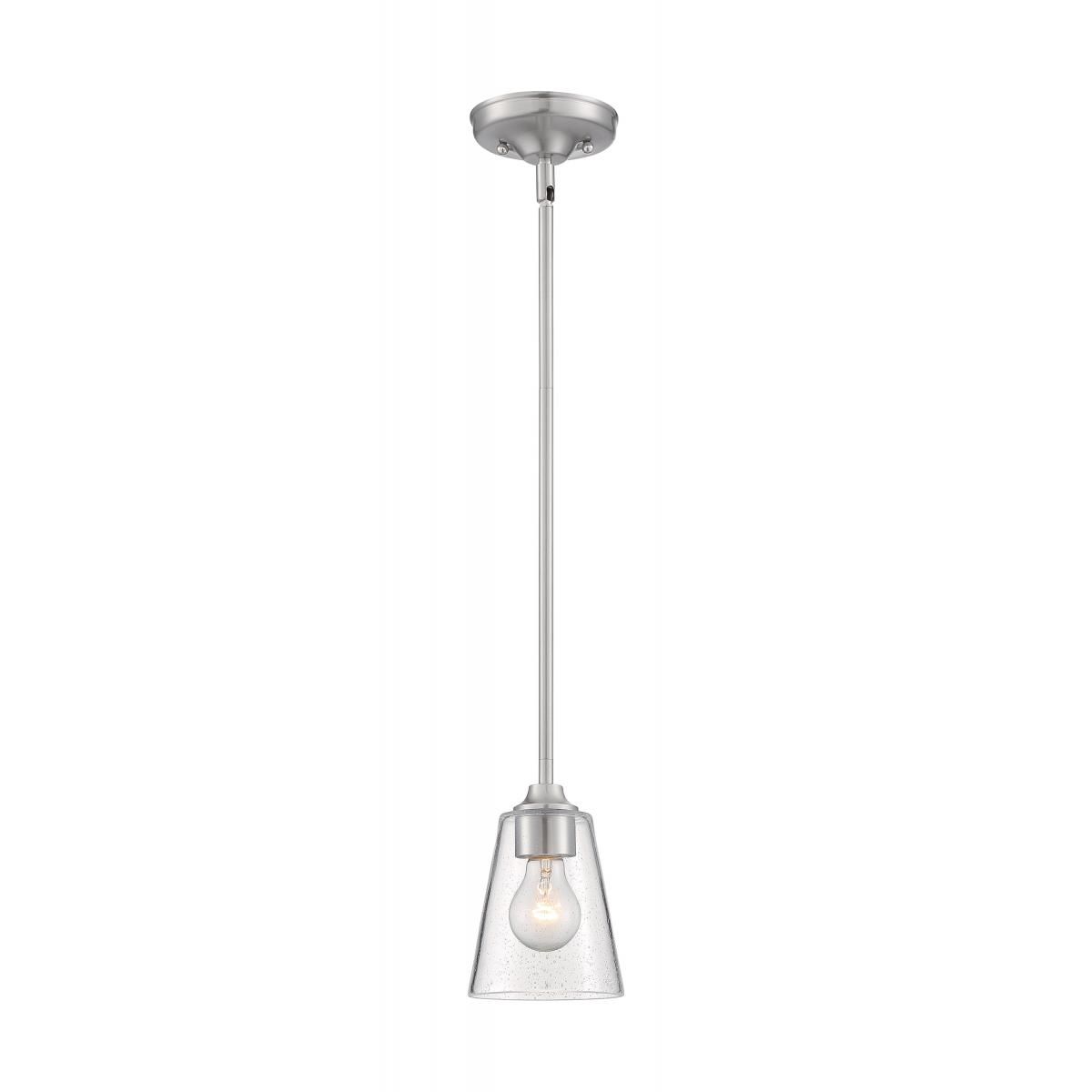 Image 5 Bransel; 1 Light; Mini Pendant Fixture; Brushed Nickel Finish more views